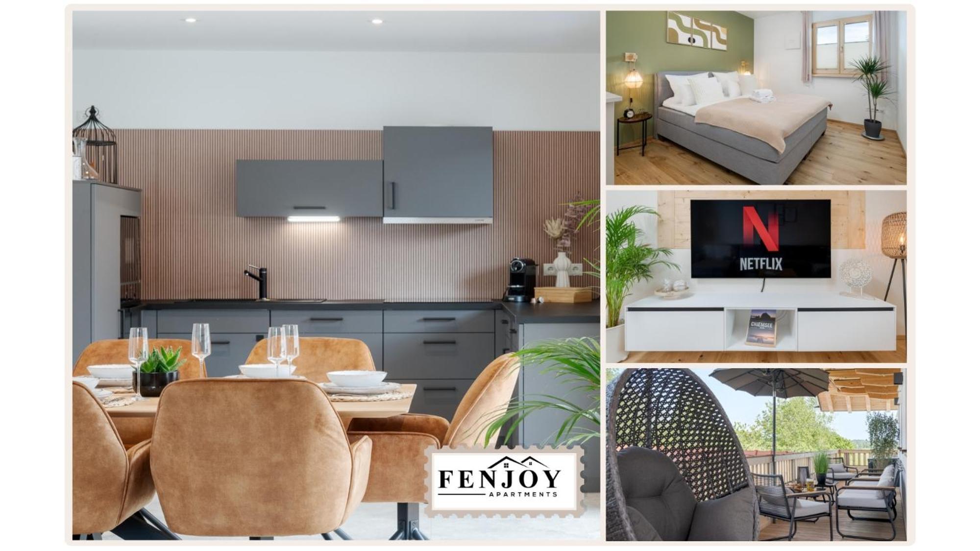 Fenjoy: Grosses Ferienapartment Im Neubau / Balkon / Bbq